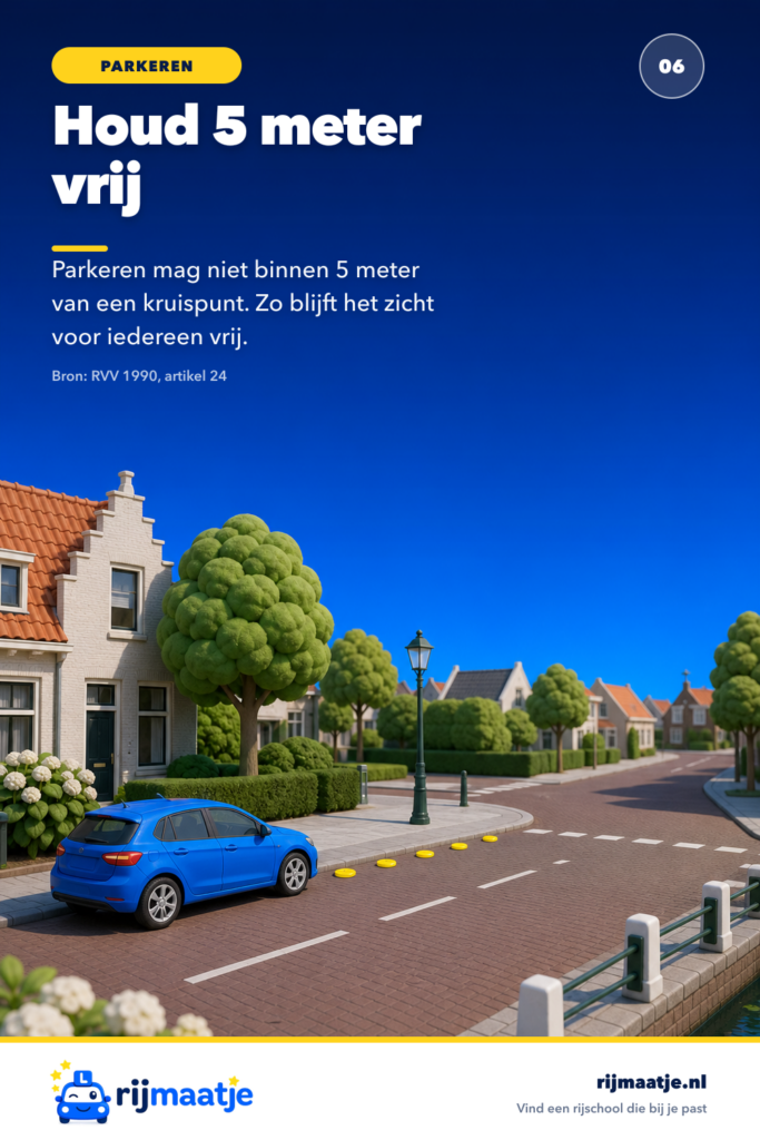 Hoeveel meter moet je vrijhouden bij een kruispunt? – Rijmaatje