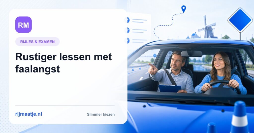 Faalangst bij rijles: praktische tips en geschikte begeleiding