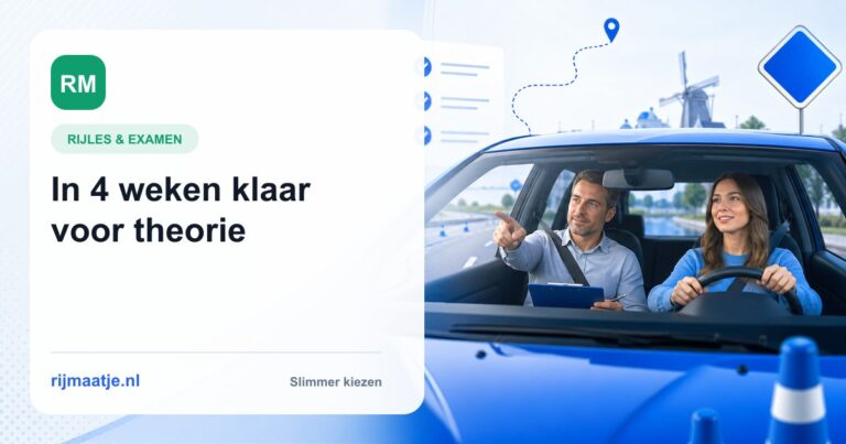 Theory-examen auto: een haalbaar leerplan voor 4 weken