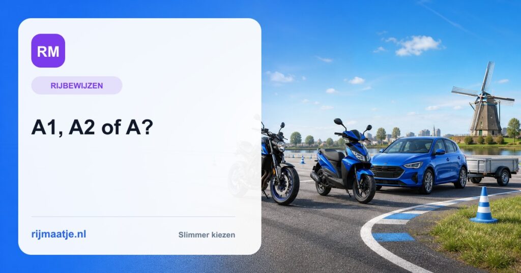 Motorrijbewijs A1, A2 of A: welke categorie heb je nodig?