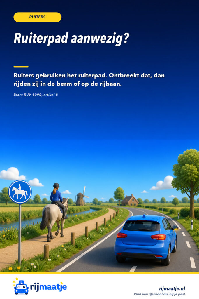 Waar hoort een ruiter te rijden? – Rijmaatje