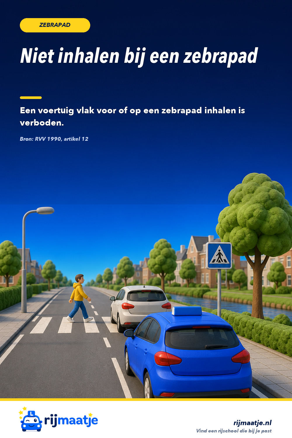 Waarom mag je niet inhalen vlak voor een zebrapad? – Rijmaatje