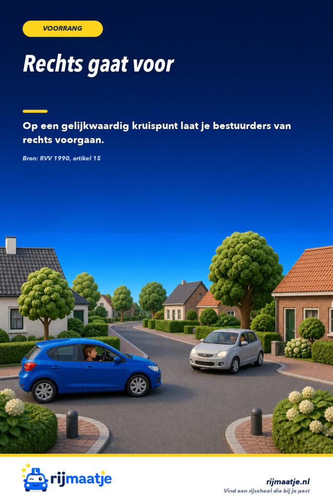 Wanneer heeft verkeer van rechts voorrang? – Rijmaatje