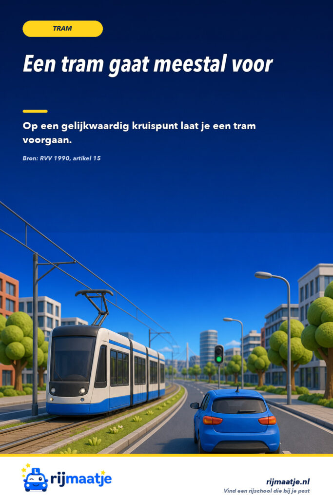 Heeft een tram voorrang op een gelijkwaardig kruispunt? – Rijmaatje