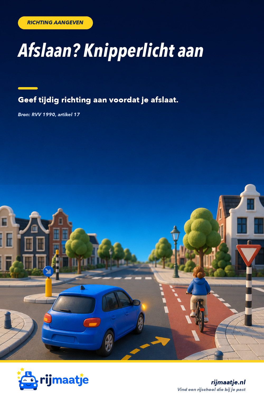 Wanneer moet je richting aangeven bij het afslaan? – Rijmaatje