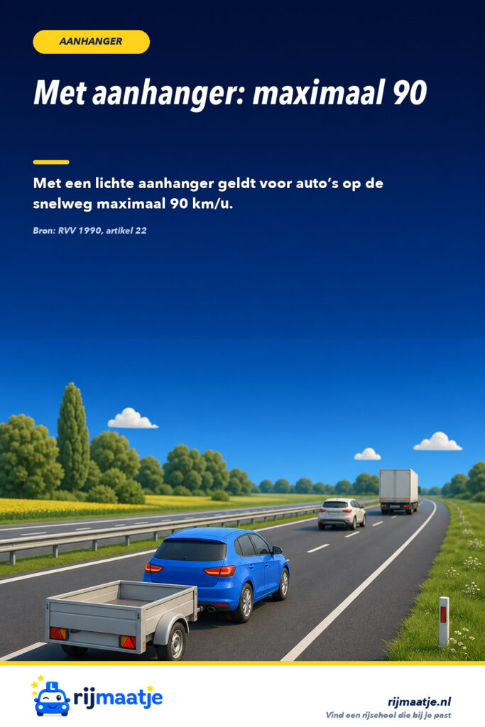 Hoe hard mag je met een aanhanger rijden? – Rijmaatje