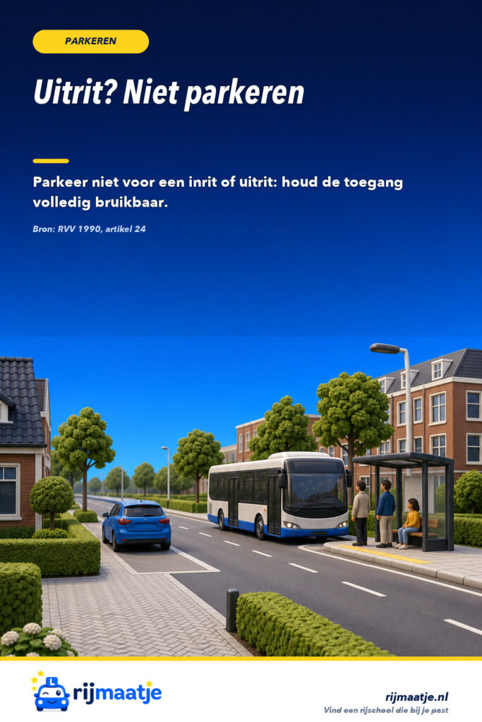 Mag je voor een inrit of uitrit parkeren? – Rijmaatje