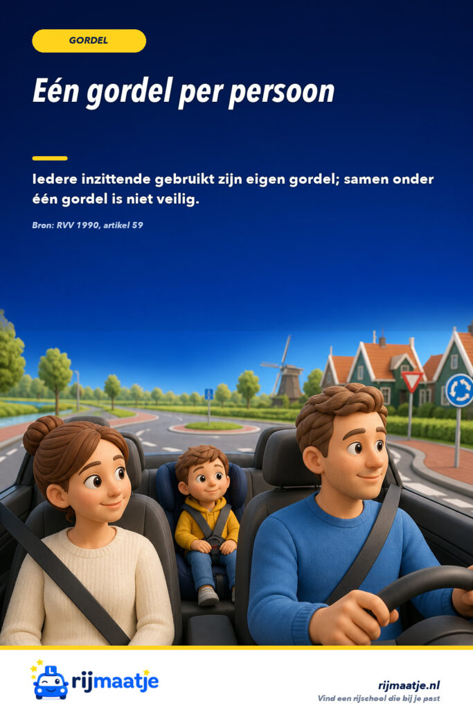Mag je met twee personen één autogordel gebruiken? – Rijmaatje