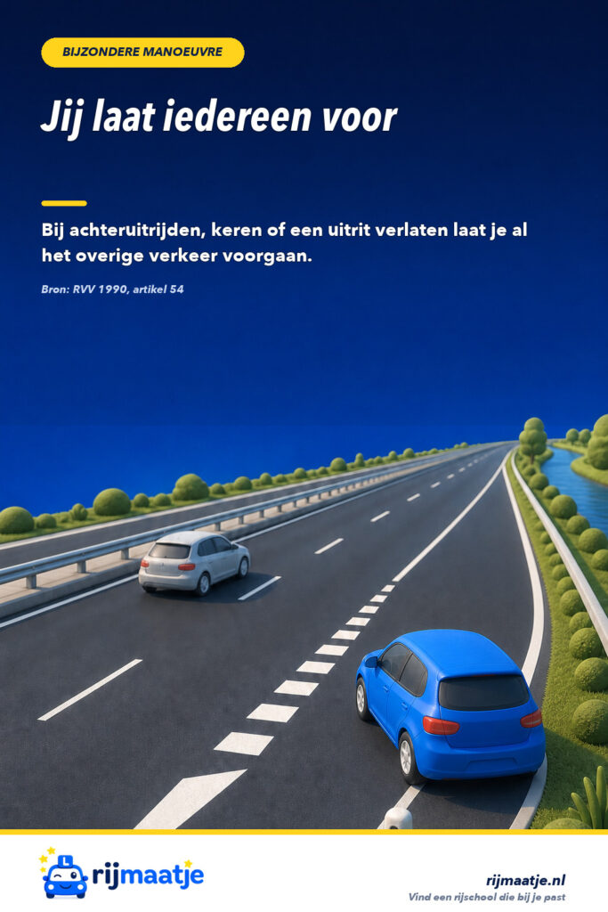 Wie heeft voorrang bij een bijzondere manoeuvre? – Rijmaatje