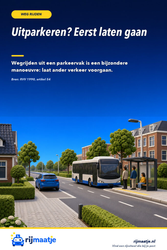 Heb je voorrang wanneer je uit een parkeervak rijdt? – Rijmaatje