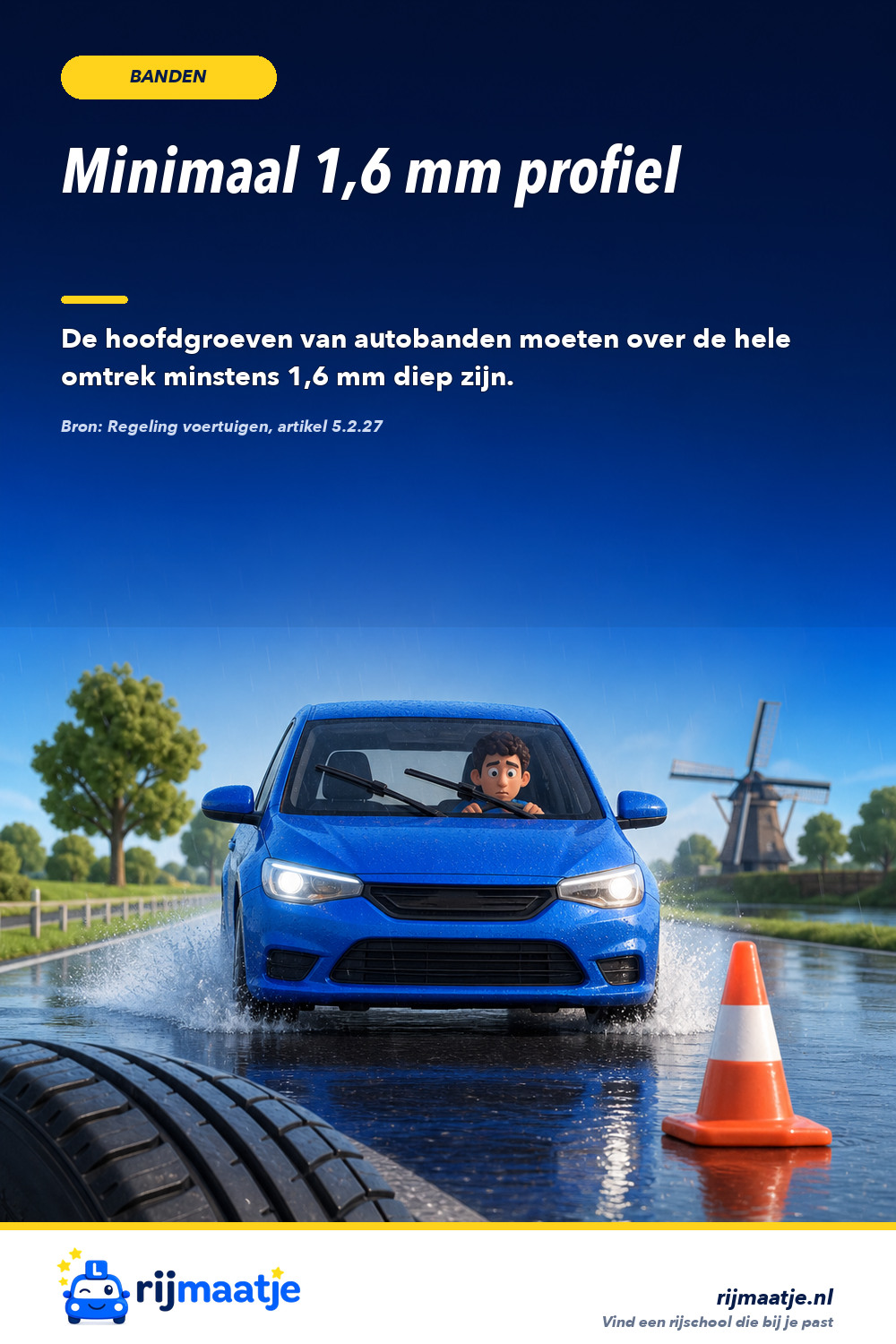 Wat is de minimale profieldiepte van autobanden? – Rijmaatje