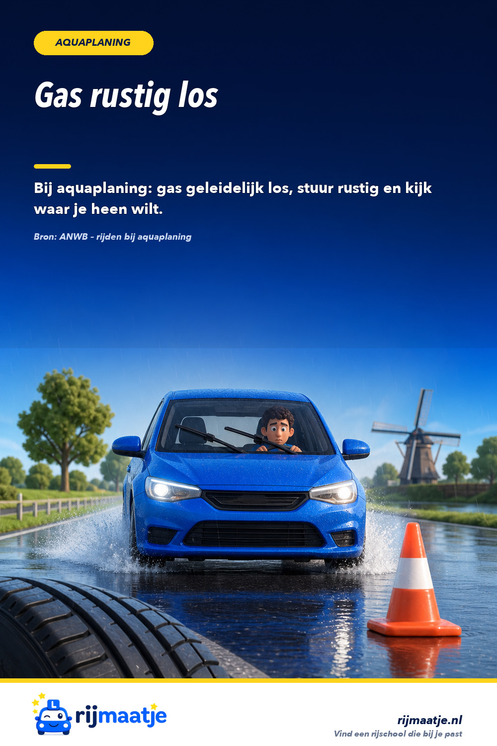 Wat moet je doen bij aquaplaning? – Rijmaatje