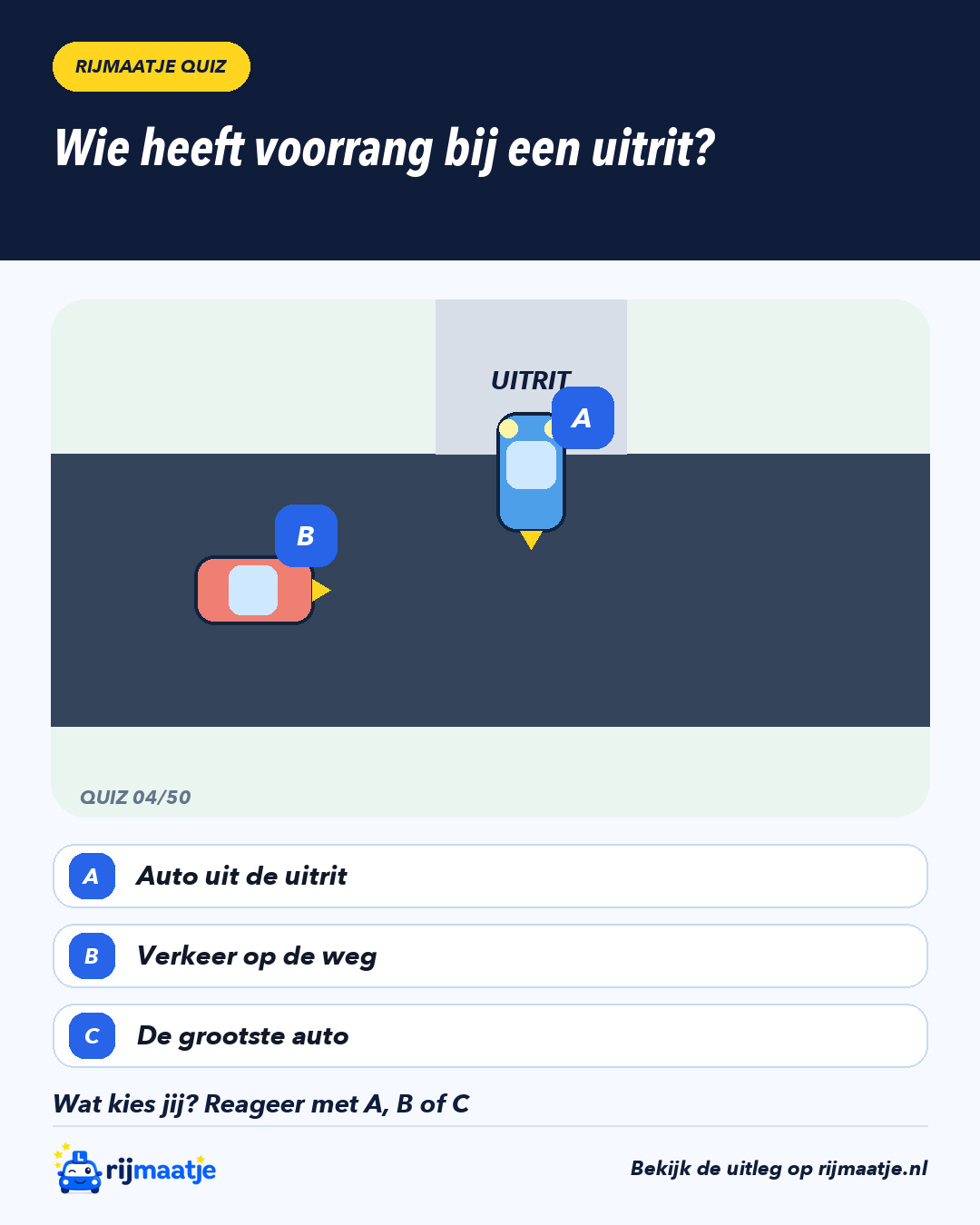 Wie heeft voorrang bij een uitrit? – Rijmaatje