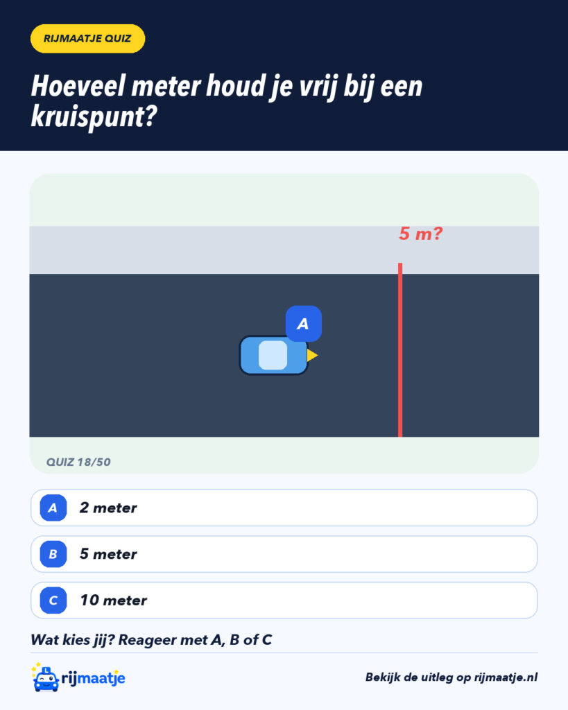 Hoeveel meter houd je vrij bij een kruispunt? – Rijmaatje