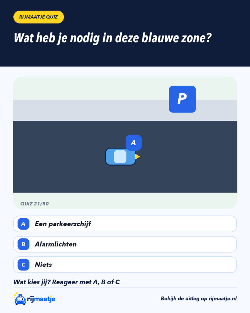 Wat heb je nodig in deze blauwe zone? – Rijmaatje