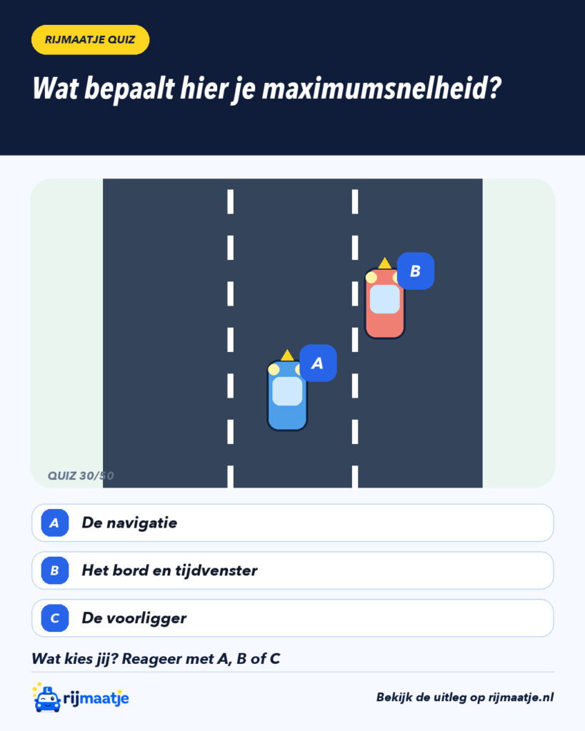 Wat bepaalt hier je maximumsnelheid? – Rijmaatje