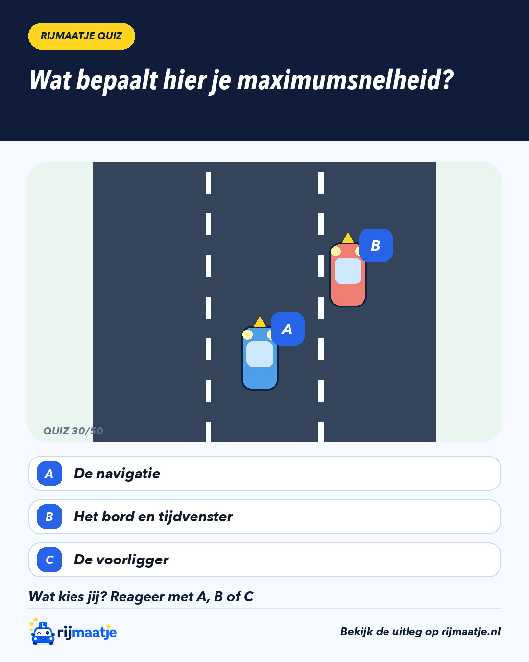 Wat bepaalt hier je maximumsnelheid? – Rijmaatje