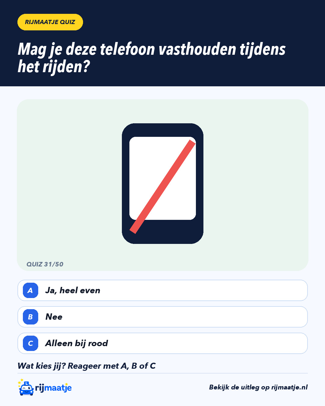 Mag je deze telefoon vasthouden tijdens het rijden? – Rijmaatje