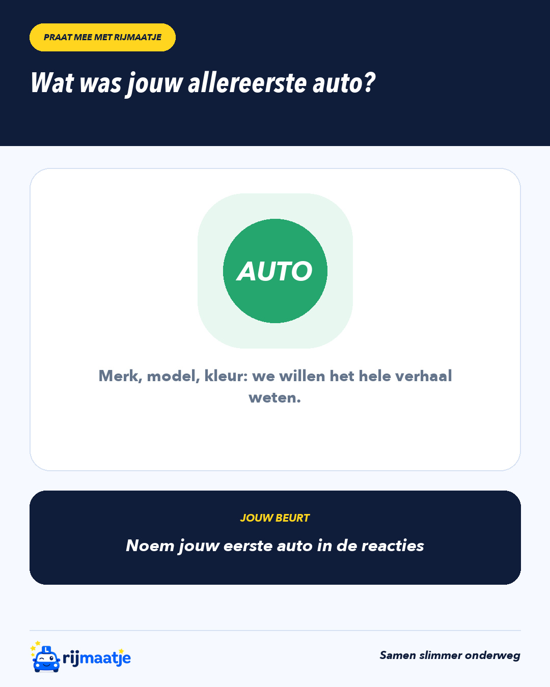Wat was jouw allereerste auto? – Rijmaatje