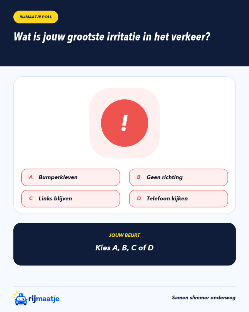 Wat is jouw grootste irritatie in het verkeer? – Rijmaatje