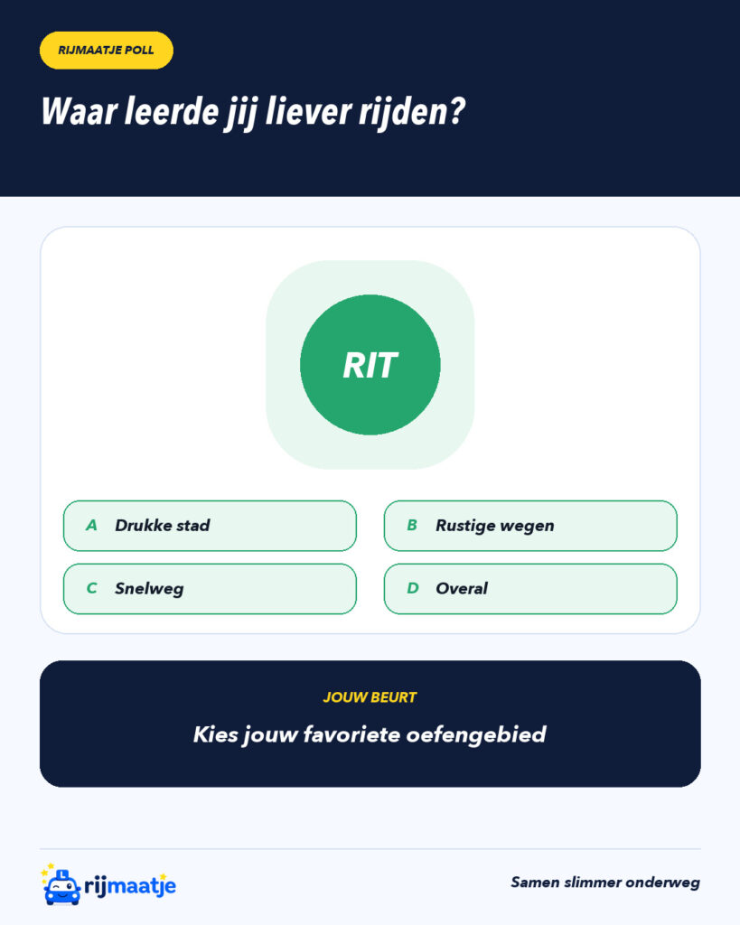 Waar leerde jij liever rijden? – Rijmaatje