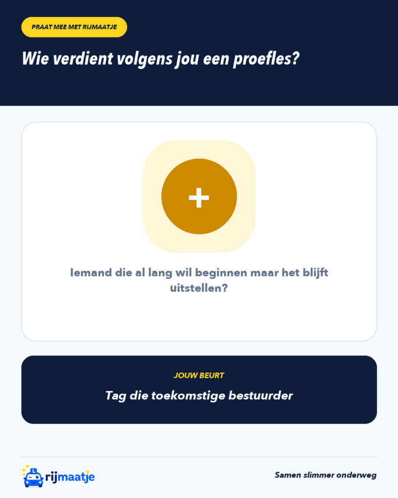 Wie verdient volgens jou een proefles? – Rijmaatje