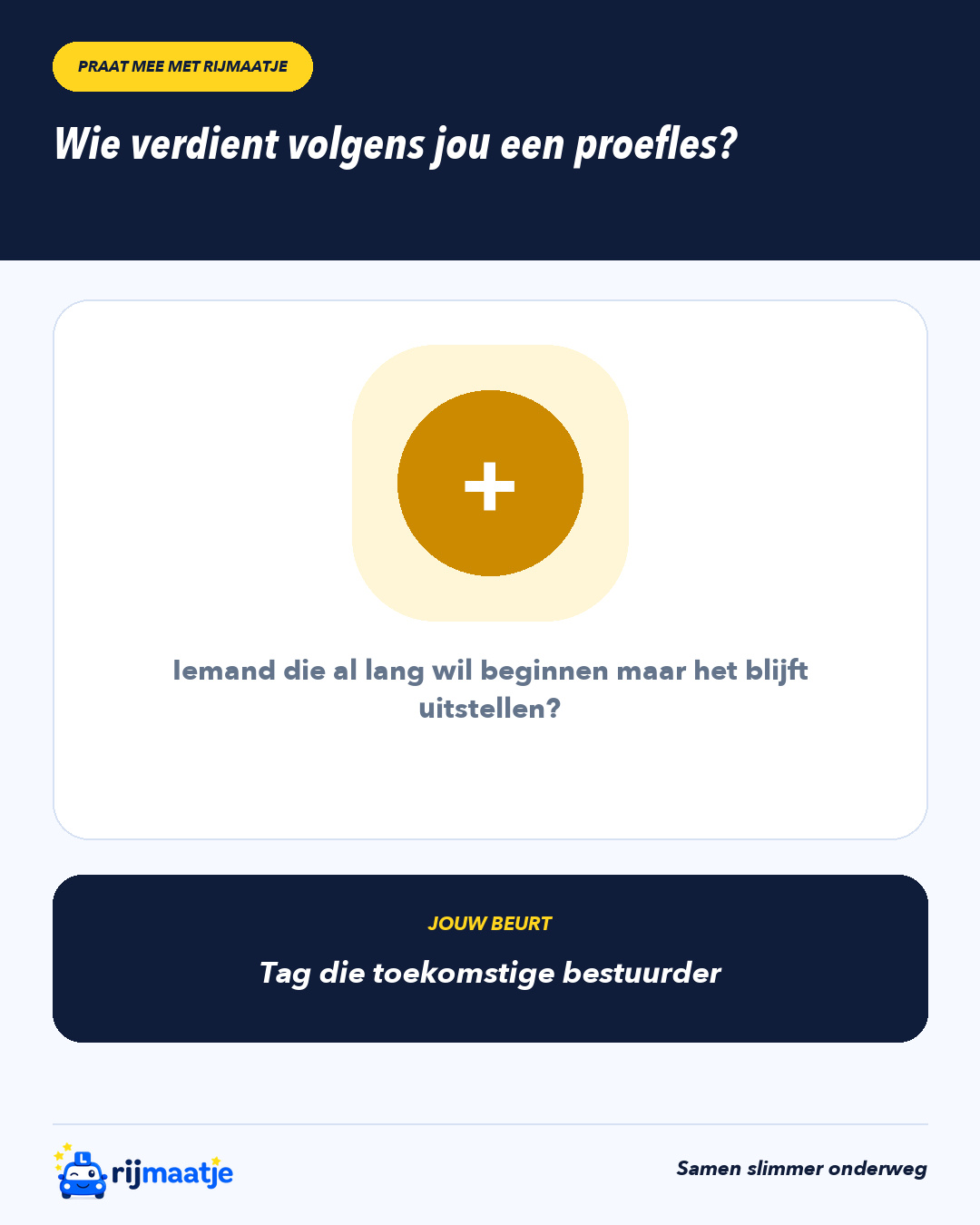 Wie verdient volgens jou een proefles? – Rijmaatje